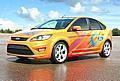 Neuer Star bei Jay Leno: Ford Focus ST tritt an in der "Green Car Challenge". Foto: Ford/auto-reporter.net